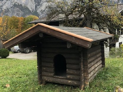 Hundehütte in Blockbauweise