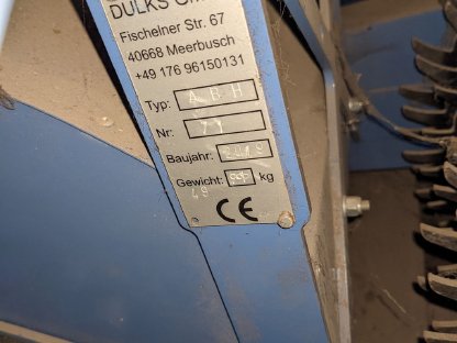 Bild 6:Abrah/Dulks/Feldklasse Dammhacke, Rotorhacke