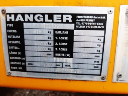Bild 2:Sattelanhänger Tieflader Hangler