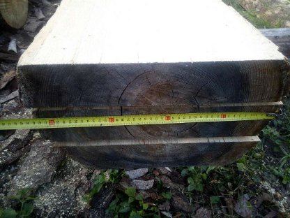 Bild 3:Tannen-Pfosten, Tischplatte, Bank