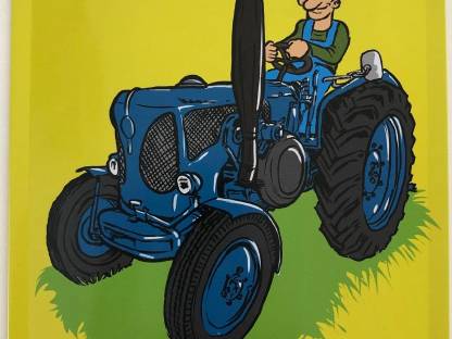Echte Männer fahren Traktor Blechschild 30 x 20 cm