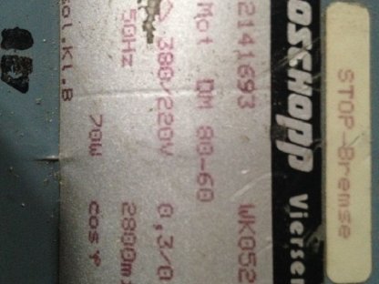 Bild 7:Motor mit Getriebeuntersetzung, Abus Laufkatze, Hallenkran