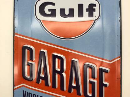 Blechschil 30 x 20 cm Gulf Garage