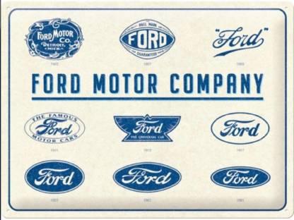 Blechschild 40 x 30 cm Ford Logos