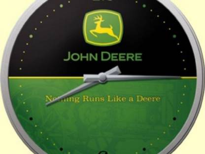 John Deere Logo Wanduhr 31 cm