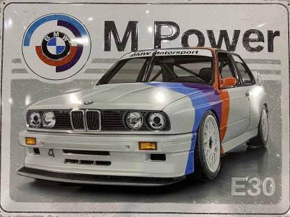 Blechschild 40 x 30 cm BMW M-Power E30