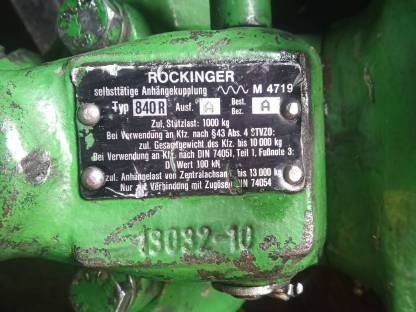 Bild 6:John Deere/Rockinger 840R (selbsttätige Anhängerkupplung)