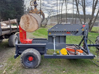 Bild 7:Langholzspalter, Holzspalter