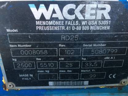Bild 5:Wacker RD25 Walze