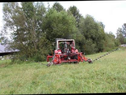Bild 2:Mähen mit Messerbalken, Sauerburger Mähwerk