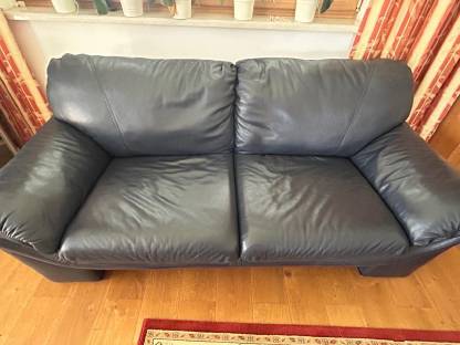 Bild 2:2x Echtleder-Couch
