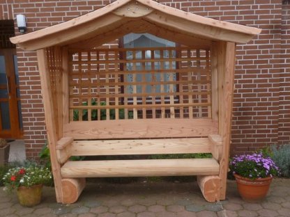 Bild 2:Gartenbank, Gartenlaube, Holzbank, Rentnergeschenk