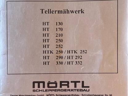 Bild 5:Mörtel HT 210-C Heck-Tellermähwerk mit Mähaufbereiter