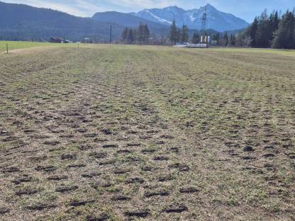 Bild 2:Grünlandboden lockern und belüften