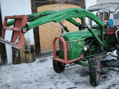 Bild 4:Deutz D40.2 inkl. Frontlader und Forstseilwinde