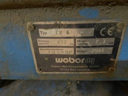 Bild 3:Rüttelplatte Weber CR6 Elektrostarter