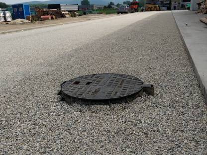 Bild 4:Splitt abziehen mit Fertiger - FLÄT