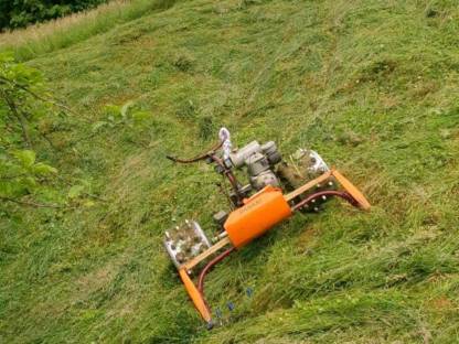 Bild 2:Mäharbeiten