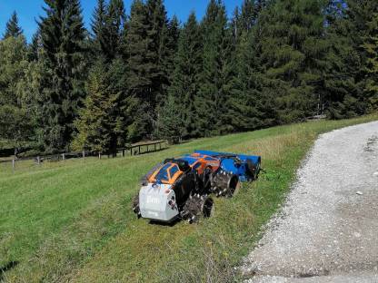Bild 3:ÜBERNEHME Almpflege - Böschung und Steilhangmulcharbeiten