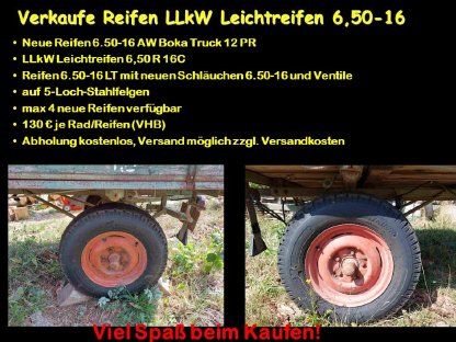 Reifen LLkW Leichtreifen 6,50-16