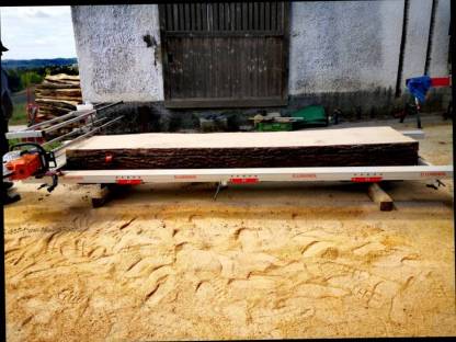 Bild 4:Lohnschnitt - Mobiles Großstammsägewerk