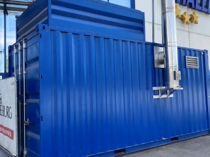Bild 2:Heizcontainer- 330KW Hargassner-Hackschnitzel