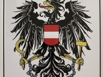 Blechschild 30 x 20 cm Wappen Österreich Adler