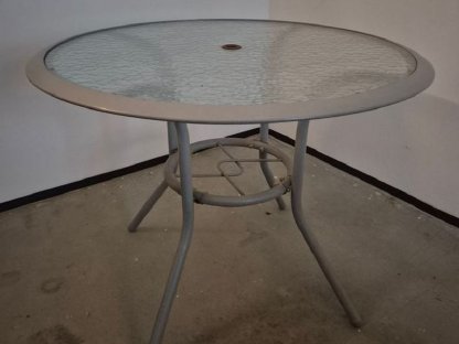 Glas Gartentisch