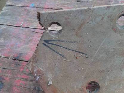 Bild 3:Defektes Streichblech Eberhardt Pflug