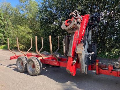 Stepa Forstanhänger FH10AK mit Z-Kran TKZ5081