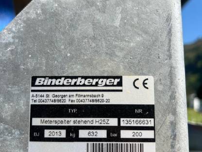 Bild 3:Holzspalter Binderberger H25Z