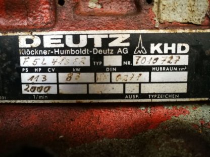 Bild 2:Deutz F5L413FR Motor (Hydraulikaggregat)