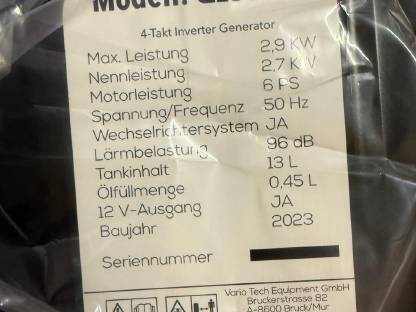 Bild 3:VarioTech VT-QL 3000i Inverter Generator