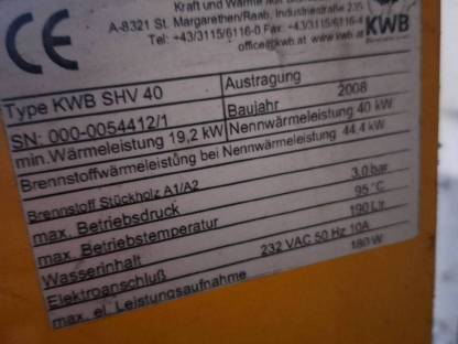 Bild 2:Holzvergaser 40 kW, KWB