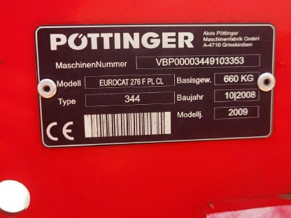 Bild 3:Frontmähwerk Pöttinger 276 F PL CL