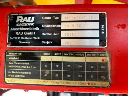 Bild 4:Rau Pflanzenschutzspritze D2