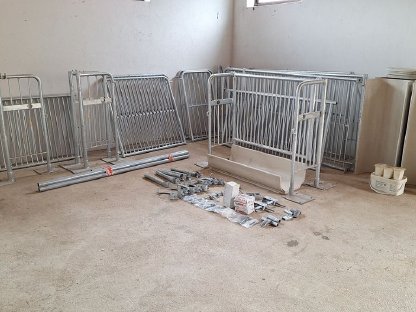Stallaufstellung verzinkt, unbenutzt