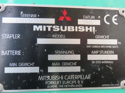 Bild 6:Mitsubishi FB18NT Elektro 3-Rad-Stapler