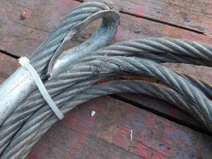 Bild 3:2 gebrauchte Stahlseile 10 mm