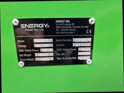 Bild 4:Stromerzeuger 9 kVA, Notstromaggregat, T9000FULL