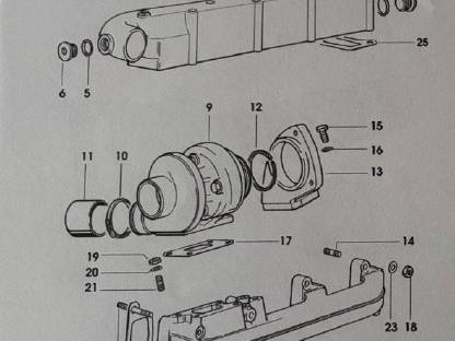 Bild 2:Same Frutteto 85 Abgaskrümmer und Turbo