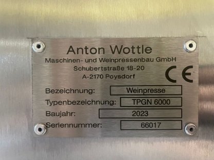 Bild 5:Weinpresse WOTTLE TPGN 6000