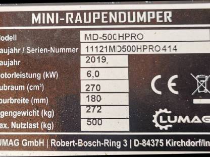 Bild 8:LUMAG Mini Raupendumper MD-500H PRO
