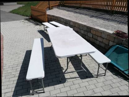 Klapptisch, Klappbänke