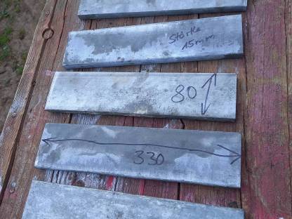 6 verzinkte Flacheisen 80x15