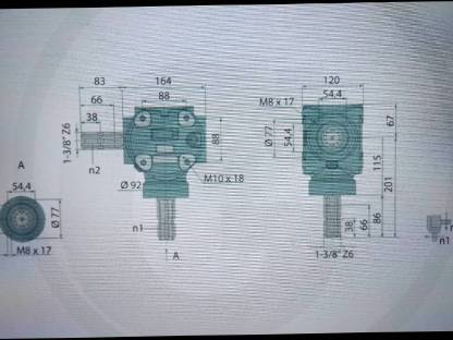 Bild 2:Winkelgetriebe Bandioli & Pavesi