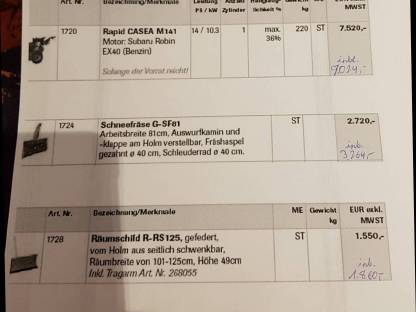 Bild 7:Rapid Casea Geräteträger, Schneefräse