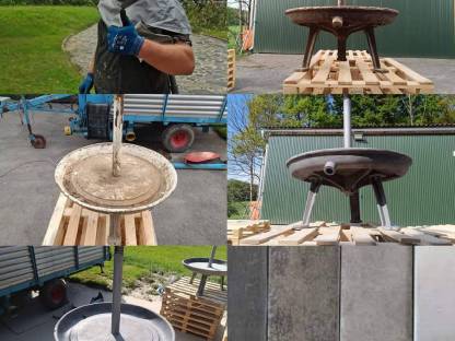 Bild 9:Das mobile Sandstrahlen von gebrauchten Landmaschinen