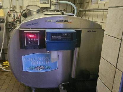 De Laval Milchtank 1.400 l mit Kühlung und Tankreinigung