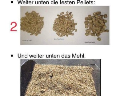 Bild 6:Pellets als Einstreu oder Futter